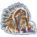AUFNÄHER - Indianer - Häuptling - 04499 - Gr. ca. 10,5 x 9,5 cm - Patches Stick Applikation
