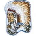 AUFNÄHER - Indianer - Häuptling - 04500 - Gr. ca. 7 x 9,5 cm - Patches Stick Applikation