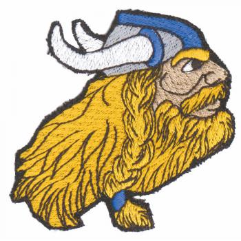 Aufnäher - 03196 - Wikinger Kopf - Gr. ca.  6x6 cm - Patches Stick Applikation