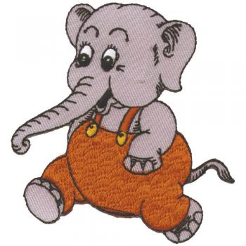 Aufnäher - Elefant - 00800 - Gr. ca. 9 x 6 cm - Patches Stick Applikation