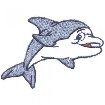 Aufnäher - Delfin - 00804 - Gr. ca. 9 x 5 cm - Patches Stick Applikation