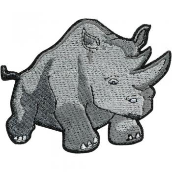 Aufnäher - Nashorn - 00823 - Gr. ca. 9 x 7 cm - Patches Stick Applikation