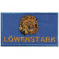 Aufnäher - Löwenstark - Gr. ca. 9,5 cm x 5,5 cm - Patches Stick Applikation
