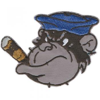 Aufnäher - Affe mit Zigarre - 02979 - Gr. ca. 8 x 6,5 cm - Patches Stick Applikation