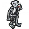 RÜCKENAUFNÄHER - Skelett - 06144 - Gr. ca. 7 x 13 cm - Patches Stick Applikation
