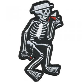 RÜCKENAUFNÄHER - Skelett - 06144 - Gr. ca. 7 x 13 cm - Patches Stick Applikation
