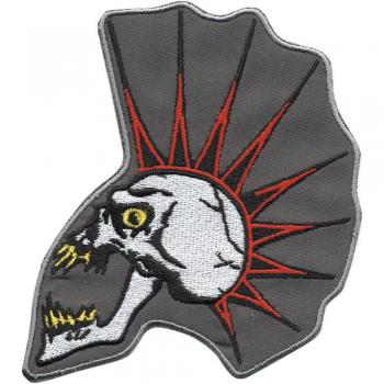 RÜCKENAUFNÄHER - Totenkopf Irokese - 06145 - Gr. ca. 8,5 x 12,5 cm - Patches Stick Applikation