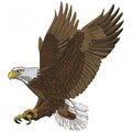 Aufnäher - Greifvogel - 07327 - Gr. ca. 25 x 15,5 cm - Patches Stick Applikation