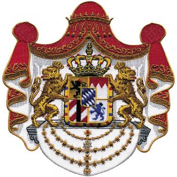 Rückenaufnäher - Heraldik - Freistaat Bayern - 07334 - Gr. ca. 18x18,5 cm - Patches Stick Applikation