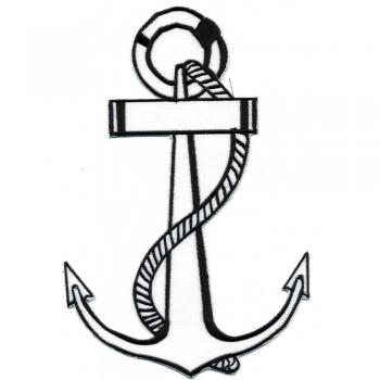 AUFNÄHER - Anker - 07374 - Gr. ca. 11 x 24 cm - Patches Stick Applikation