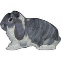 Aufnäher - Kaninchen - 07399 - Gr. ca. 22 x 15 cm - Patches Stick Applikation