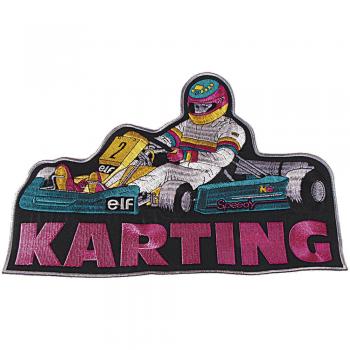 Rückenaufnäher - Karting - 08015 - Gr. ca. 30 x 20 cm - Patches Stick Applikation