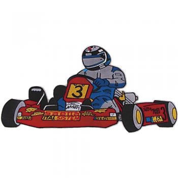 Rückenaufnäher Aufnäher - Karting - 08016 - Gr. ca. 37,5 x 22,5cm - Patches Stick Applikation