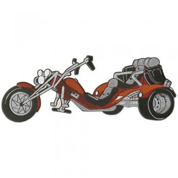 Rückenaufnäher - Trike - 08017 - Gr. ca. 23 x 12 cm - Patches Stick Applikation