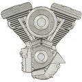 Rückenaufnäher - Motor - 08020 - Gr. ca. 24 x 24 cm - Patches Stick Applikation