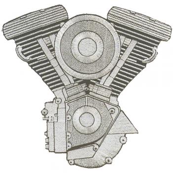 Rückenaufnäher - Motor - 08020 - Gr. ca. 24 x 24 cm - Patches Stick Applikation