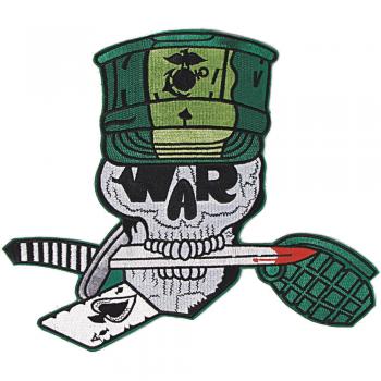 RÜCKENAUFNÄHER - Totenkopf - 08025 - Gr. ca. 28 x 23 cm - Patches Stick Applikation