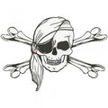 RÜCKENAUFNÄHER - Totenkopf Pirat - 08026 - Gr. ca. 20 x 30 cm - Patches Stick Applikation