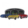 Rückenaufnäher - 3 Oldtimer - 08028 - Gr. ca. 26 x 11 cm - Patches Stick Applikation