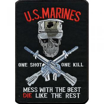 RÜCKENAUFNÄHER - Totenkopf - 08030 - Gr. ca. 29 x 21 cm - Patches Stick Applikation