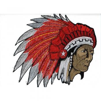 RÜCKENAUFNÄHER - Indianer - 08037 - Gr. ca. 22 x 22,5 cm - Patches Stick Applikation