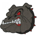 Rückenaufnäher Aufnäher Hundekopf - Pitbull grau - 08041/1 - Gr. ca. 28 x 23,5 cm - Patches Stick Applikation