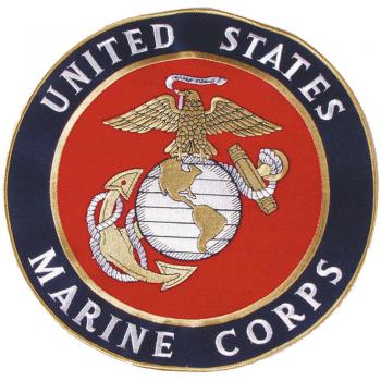 RÜCKENAUFNÄHER - Military US - 08051- Gr. ca. 26 cm Durchmesser - Patches Stick Applikation