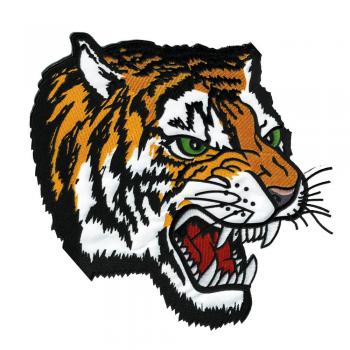 Rückenaufnäher Aufnäher - Tigerkopf - 08062 - Gr. ca. 24 x 22,5 cm - Patches Stick Applikation