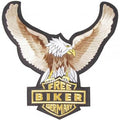 Rückenaufnäher - Free Biker Germany - 08071 - Gr. ca. 25 x 17 cm - Patches Stick Applikation