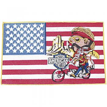 Rückenaufnäher - Motor American Cycles - 08072 - Gr. ca. 25 x 15,5 cm - Patches Stick Applikation