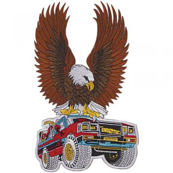 Rückenaufnäher - Truck mit Adler - 08080 - Gr. ca. 33x 20cm - Patches Stick Applikation