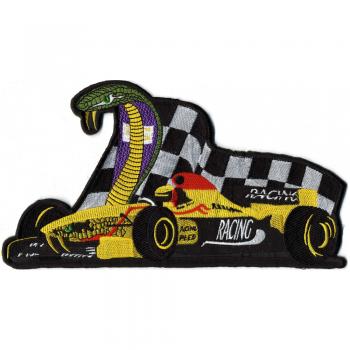 Rückenaufnäher- Racing Kart - 08082 - Gr. ca. 25 x 14 cm - Patches Stick Applikation