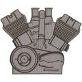 Rückenaufnäher - Motor - 08088- Gr. ca. 20 x 30 cm - Patches Stick Applikation