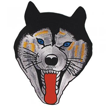 Aufnäher - Wolfskopf - 08097 - Gr. ca. 20 x 25 cm - Patches Stick Applikation