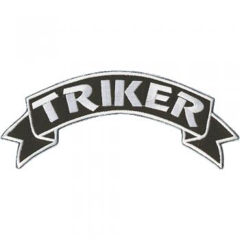 AUFNÄHER &quot;TRIKER&quot; NEU Gr. ca. 7x28cm (08541) Rückenaufnäher Stick Applikation Patches Biker Trucker Motorradfahrer