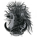 Aufnäher - Warzenschwein - 08555 - Gr. ca. 30,5 x 27 cm - Patches Stick Applikation