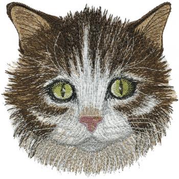 Aufnäher - Katzenkopf - 08571 - Gr. ca. 14,5 x 15,5 cm - Patches Stick Applikation