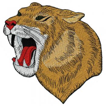 Aufnäher - Raubtierkopf - 08575 - Gr. Ca. 19 x 22 cm - Patches Stick Applikation
