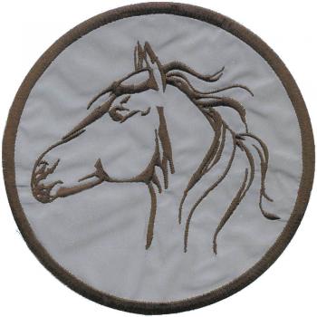 Aufnäher - Pferdekopf - Ø 15 cm - 08576 - Patches Stick Applikation