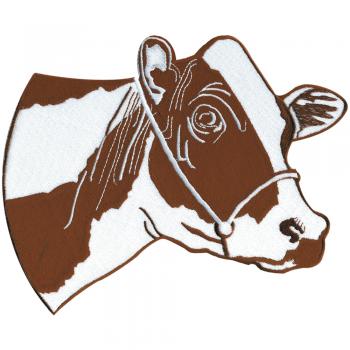 Rücken-Aufnäher - RINDERKOPF - 08585 - Gr. ca. 25,5cm x 18,5cm