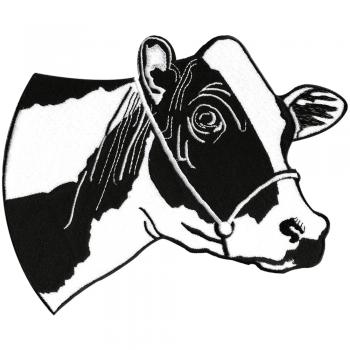 Rücken-Aufnäher - Kuh schwarz-weiß - 08586 - Gr. ca. 25cm x 18,5cm