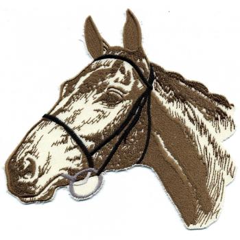 Aufnäher - Pferdekopf - 08587 - Gr. ca. 17,5 x 16,5 cm - Patches Stick Applikation