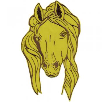 Aufnäher - Pferdekopf - 08589 - Gr. ca. 16 x 26,5 cm - Patches Stick Applikation