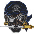 RÜCKENAUFNÄHER - Pirat schwarz - 08606 - Gr. ca. 23 x 20 cm - Patches Stick Applikation