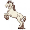 Aufnäher - Steigendes Pferd - 07382 - Gr. ca. 26 x 14 cm - Patches Stick Applikation