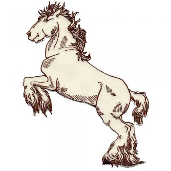 Aufnäher - Steigendes Pferd - 07382 - Gr. ca. 26 x 14 cm - Patches Stick Applikation