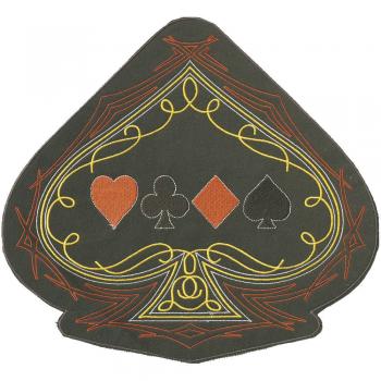 Rückenaufnäher - Pik - 08546 - Gr. ca. 25 x 23 cm - Patches Stick Applikation