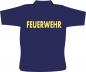 Preview: Poloshirt mit Rückenaufdruck Feuerwehr neongelb