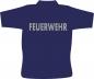 Preview: Poloshirt mit Rückenaufdruck Feuerwehr silber-reflektieren