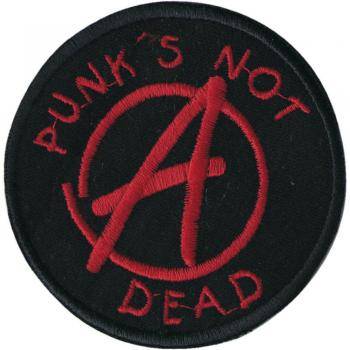 AUFNÄHER - Anarchie - Punks not dead - 04933 - Gr. ca. 7,5 cm Durchmesser - Patches Stick Applikation